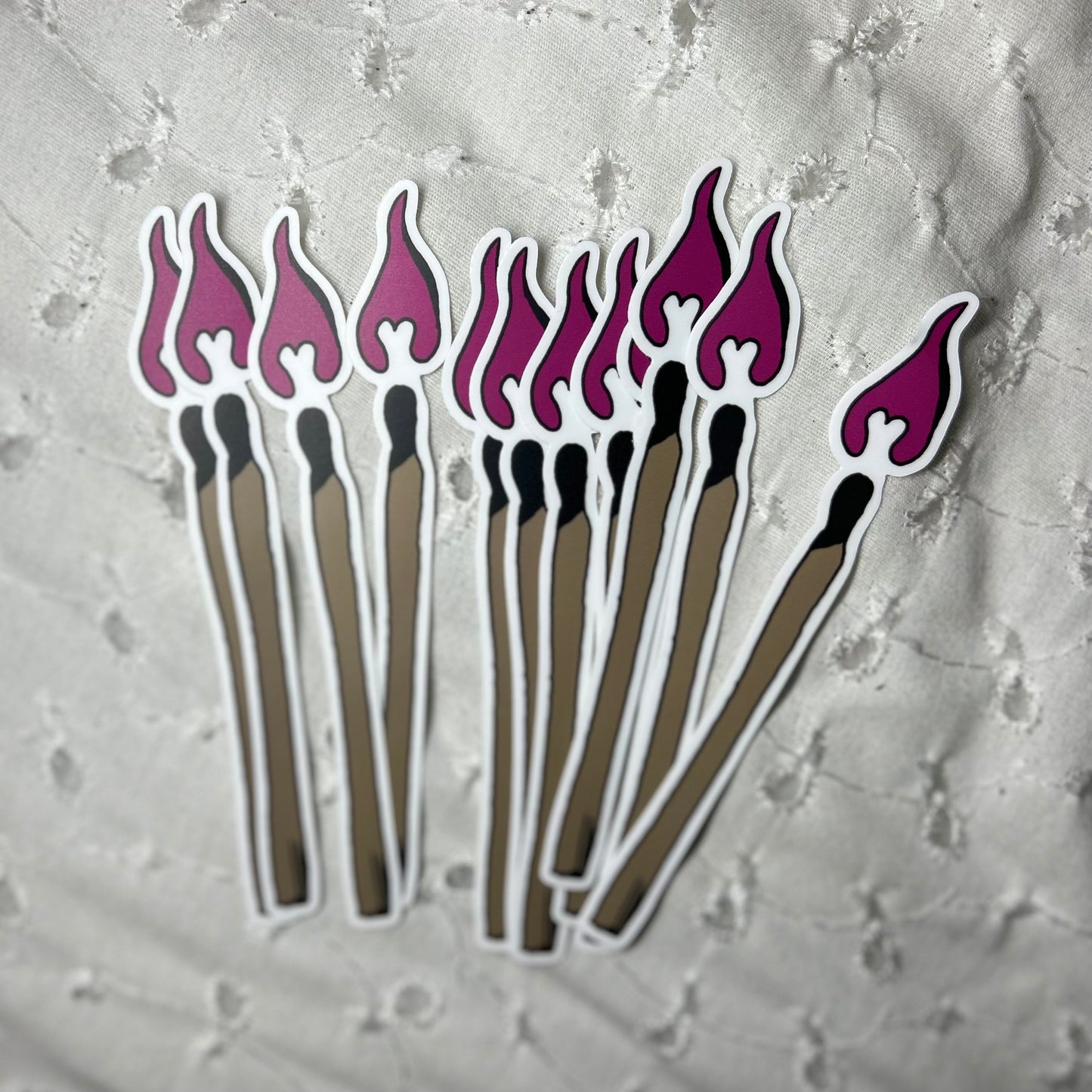 Flaming Pink Match Sticker