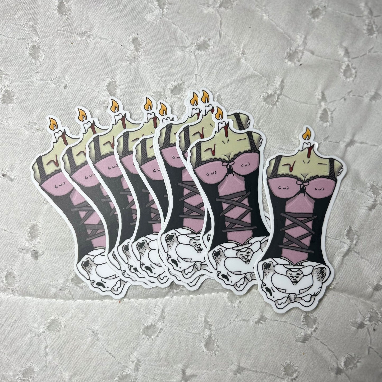 Corset Candle Sticker