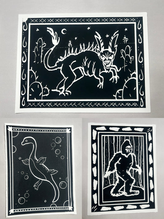 Cryptid Screen Prints