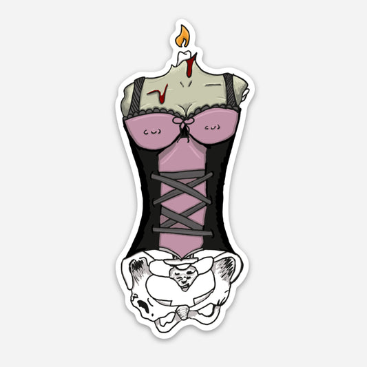 Corset Candle Sticker